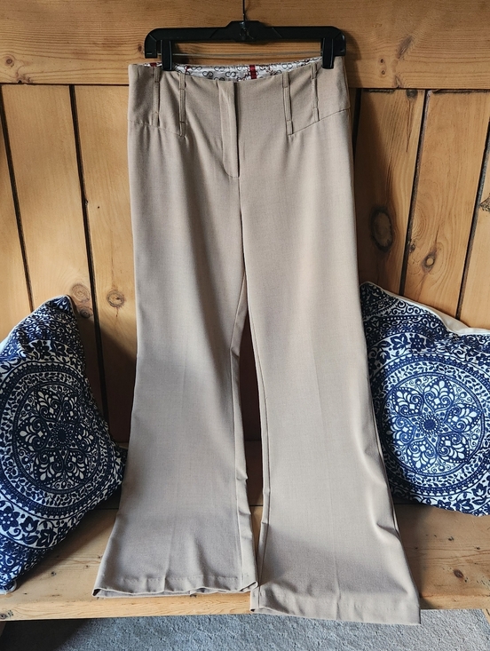 Jules & Leopold Pants - Beige Wide-Leg Women's Size 4 Jules & Leopold Dress Pants